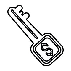 Key target icon, vector key target icon, vector illustration
