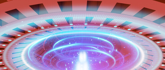 Creative idea Technology and hole Innovation background for Network Development Concept. copy space, digital, banner, website -3d Rendering