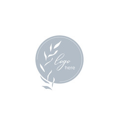 Minimal Line Logo with Vine Plant