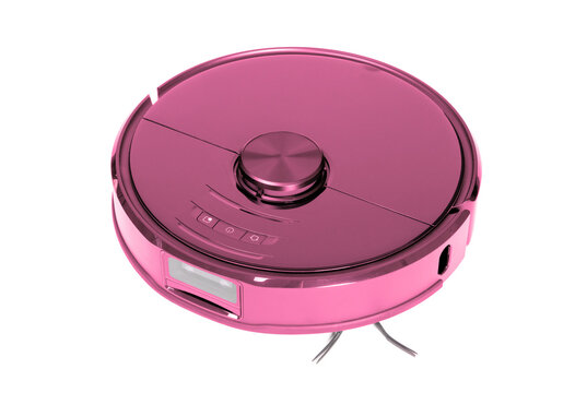 Pink robot vacuum cleaner