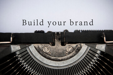 Build your brand text typed on an old vintage typewriter. Conceptual