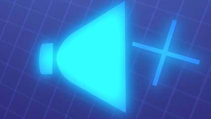 Retro style speaker sign board animation