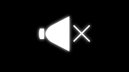 Black and white color speaker volume animation