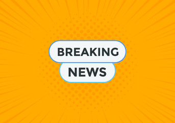 Breaking news button. Breaking news web template. Sign icon banner
