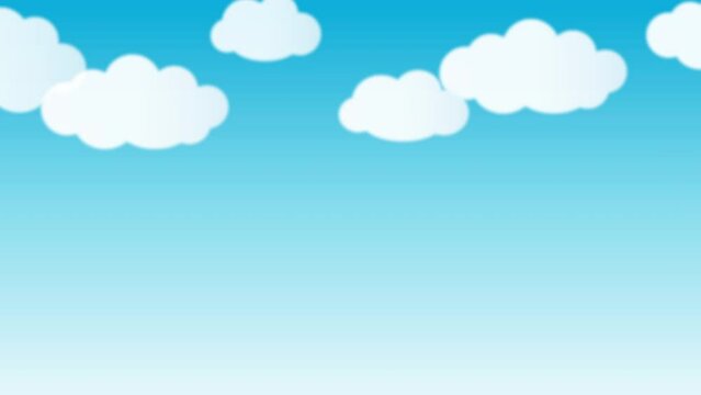 青空を流れる白い雲 タイムラプスふう