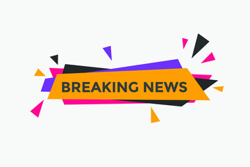 Breaking news button. Breaking news web template. Sign icon banner
