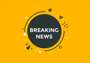 Breaking news button. Web button template
