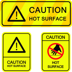 Obraz premium Hot Surface Sign