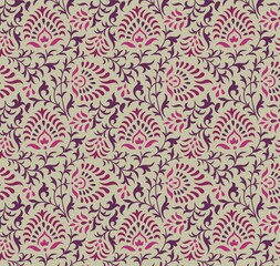 Colorful paisley floral pattern, textile , Rajasthan, royal India	