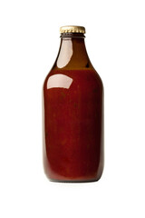 Typical bottle of Tomato Sauce isolated on White Background – Fresh Italian Tomato Red Pulp Macro Detail