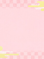 Oriental background material with traditional patterns clouds