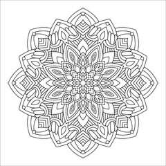 Mandala vector, relaxation hand drawn design pattern, Mandala template for page decoration cards, book, logos