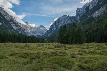 Mountains above Krma valey in Julian Alps