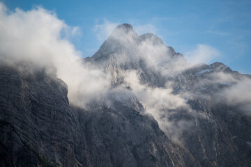 Fototapeta na wymiar Mountains above Krma valey in Julian Alps