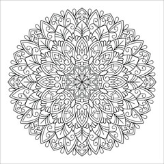 Mandala vector, relaxation hand drawn design pattern, Mandala template for page decoration cards, book, logos