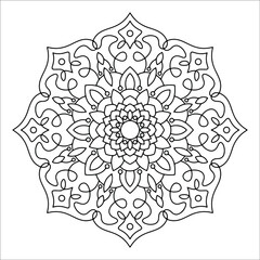 Mandala vector, relaxation hand drawn design pattern, Mandala template for page decoration cards, book, logos