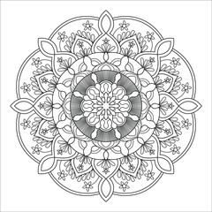 Mandala vector, relaxation hand drawn design pattern, Mandala template for page decoration cards, book, logos