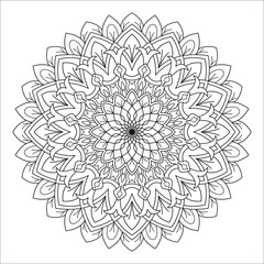 Mandala vector, relaxation hand drawn design pattern, Mandala template for page decoration cards, book, logos