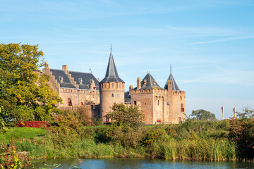 Fototapeta premium Muiderslot (1280) Muiden, Noord-Holland Province, The Netherlands 