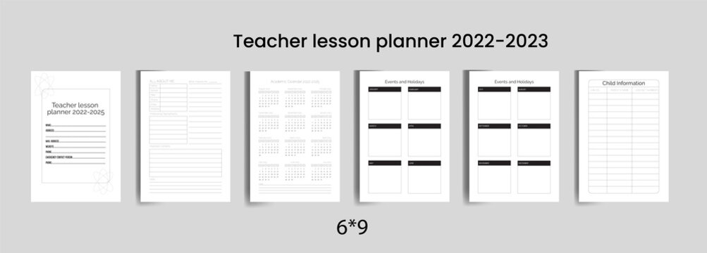 Teacher Lesson Planner Log Book