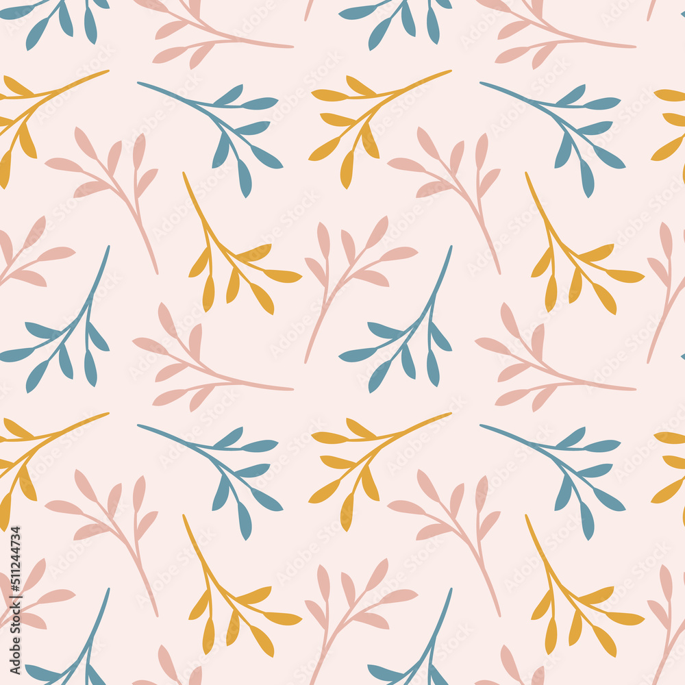 Poster autumn leaves seamless vector pattern