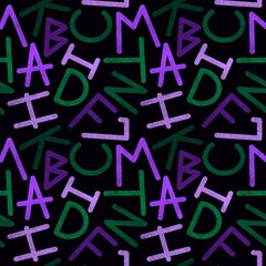 School seamless alphabet pattern for fabrics and textiles and packaging and kids and wrapping paper