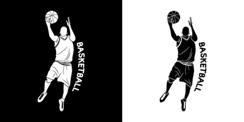 ฺBasketball logo It's a one-handed layup. Use black and white to choose from 2 types.
Beautiful lay-up art drawing