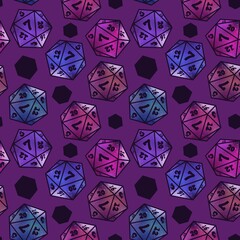 Kids seamless dice pattern for games and cards and fabrics and wrapping paper and packaging and notebooks