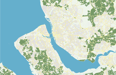 Map of the city of Liverpool. Vector illustration
United Kingdom