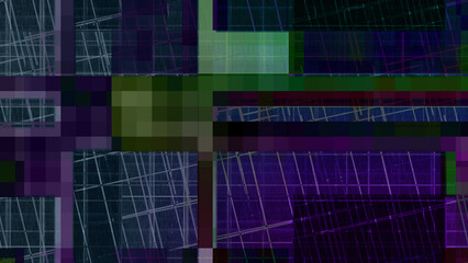 Abstract glitch art background image.