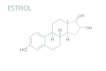 Estriol molecular skeletal chemical formula.	