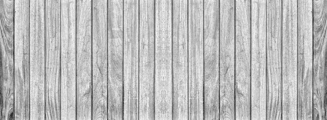Old gray wood wall for seamless panorama wood background and texture.