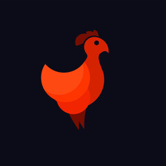 Unique chicken premium logo vector