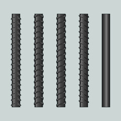 steel rebars design flat illustration