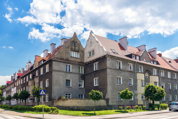 Pre-war tenement houses at the corner of Plac Staromiejski and Mariacka Streets.