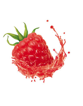 framboise, eau, fruit, clapoter, aliment, frais, abattre, jus, isol&eacute;, &eacute;claboussure, blanc, boire, liquide, sain, sucr&eacute;   fra&icirc;cheur, vague, juteuse, bouillonner, vitamine, humide