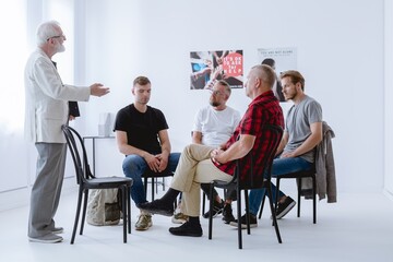 Group psychotherapy for men with different problems and issues