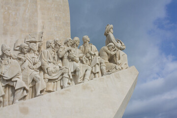Fragment of Monument to the Discoveries in Lisbon, Portugal
