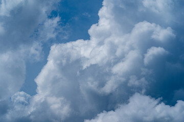 Cumulonimbus cloud and blue sky in Fukuoka city, JAPAN.