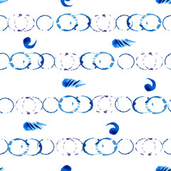 Watercolor seamless square, abstract, round, triangular, origami drawing, hand drawn, isolated on different backgrounds