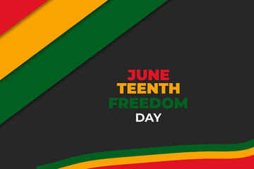 	
Juneteenth African-American Freedom Independence Day. Freedom or Emancipation day. Design for Banner, Background and others. Vector illustration