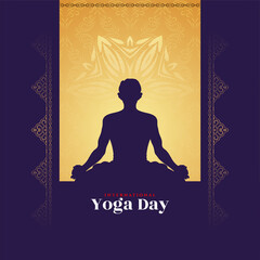 International Yoga day celebration elegant background design