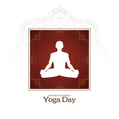 Modern International Yoga day background design