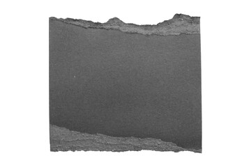 Black ripped paper torn edges strips isolated on white background
