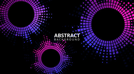 Abstract square background.Square shape on black background. Vector illustration EPS10