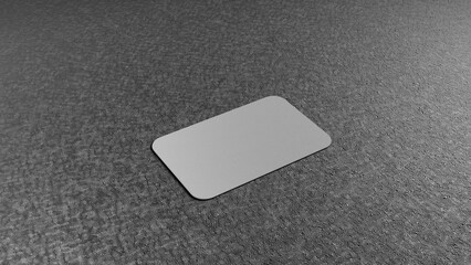 3d rendering business black card mockup