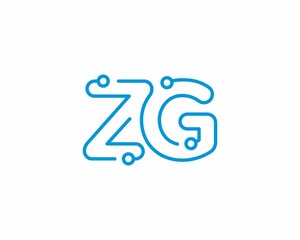 Abstract Letters ZG Logo Design Template 001