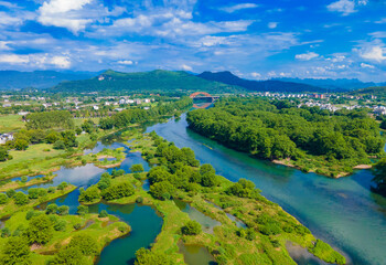 Natural scenery of Lijiang River in Guilin, Guangxi, China