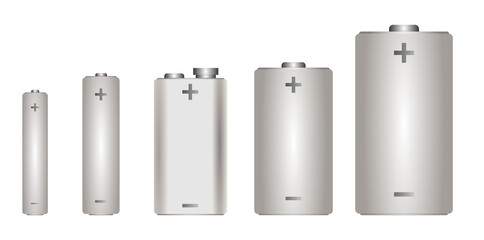 
various kinds of batteries of all sizes. 

alkaline batteries of different size. set of 

batteries alkaline pack blister.
