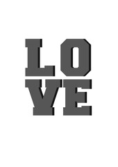 Slogan print design on plain ground